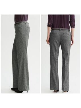 Banana Republic gray wool Martin fit trousers dress pants stretch Sz 8 lined
